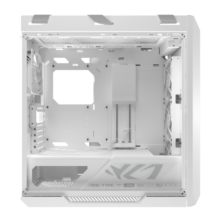 ROG Strix Helios II White left side view without side panel