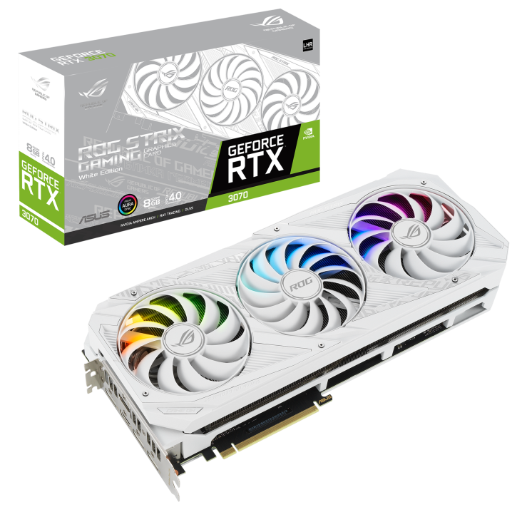 Gaming Grafikkarte Rog Strix Rtx3070 8g White V2 Asus Deutschland