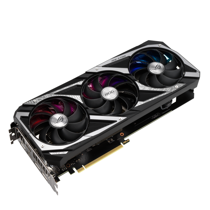 ROG Strix GeForce RTX™ 3050 OC Edition graphics card, rear view