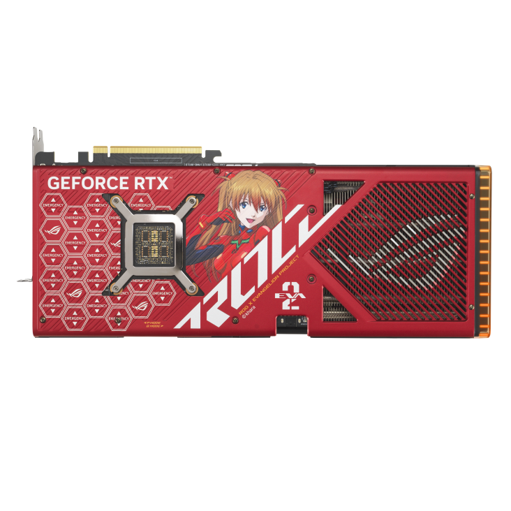 ROG Strix GeForce RTX 4090 EVA-02 graphics card back view