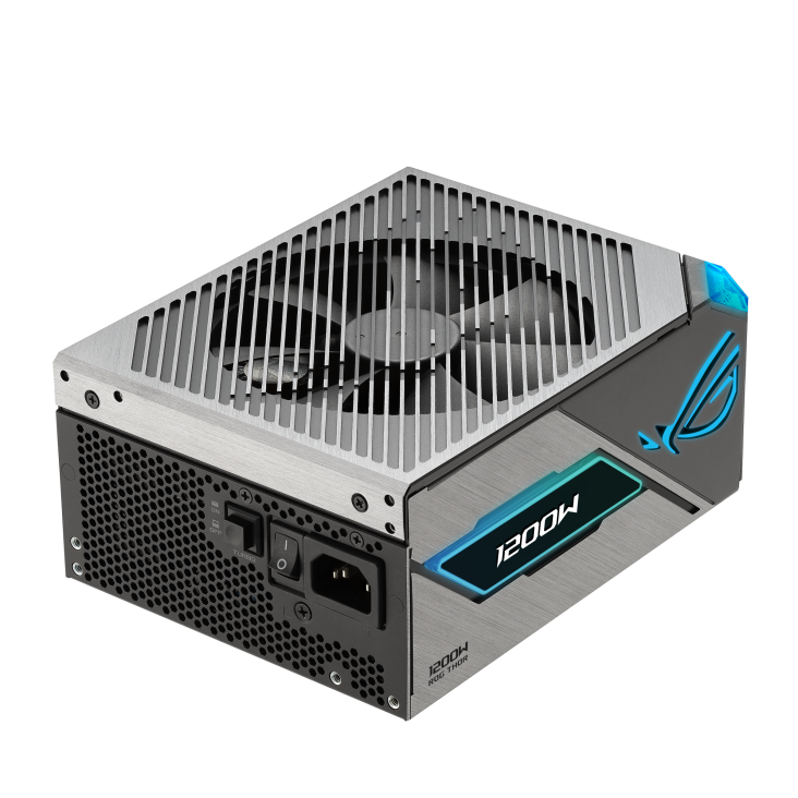 ROG-THOR-1200W-III_Top-down angle focus on rear and right side_lighting