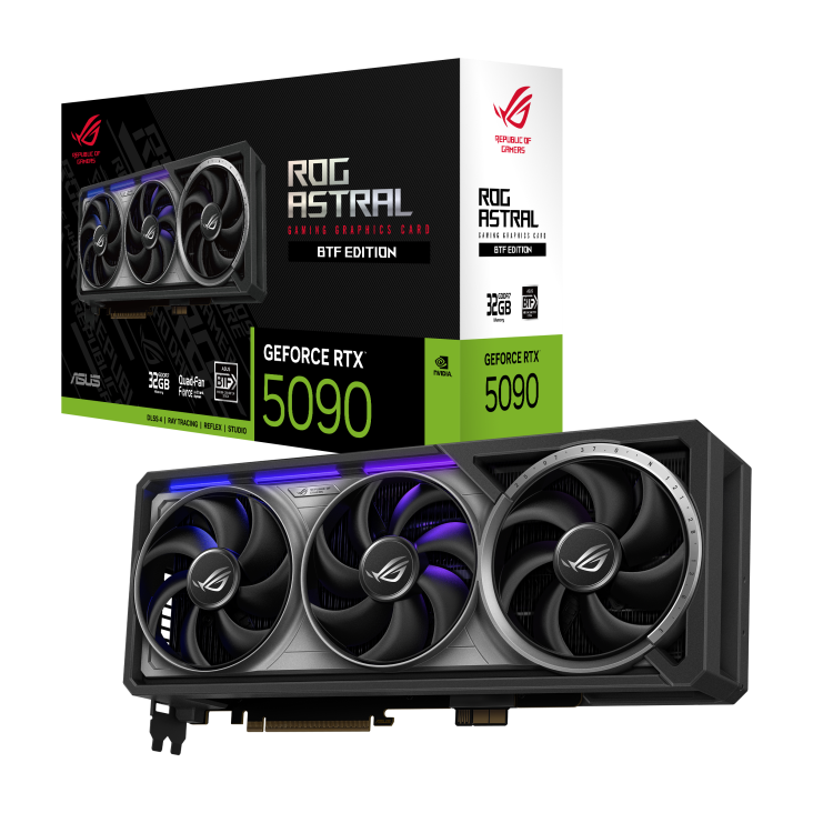 ROG-ASTRAL-RTX5090-O32G-BTF-GAMING box with card
