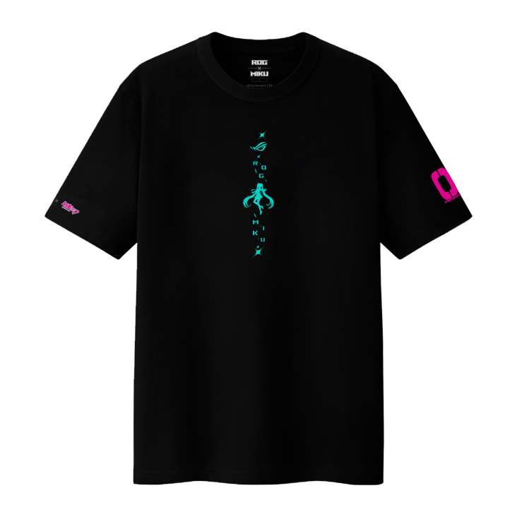 The front view of ROG T-shirt II Hatsune Miku Edition