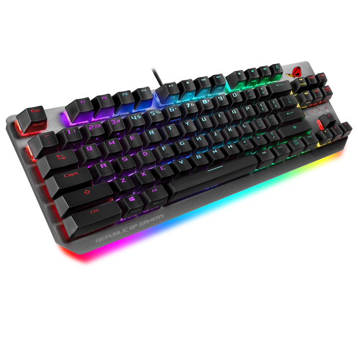 ROG Strix Scope TKL angled view from left