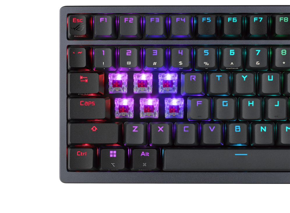 ASUS ROG Azoth Moonlight White Wireless 75% RGB Backlit Custom Mechanical  Gaming Keyboard - ROG NX Snow Switches - Micro Center