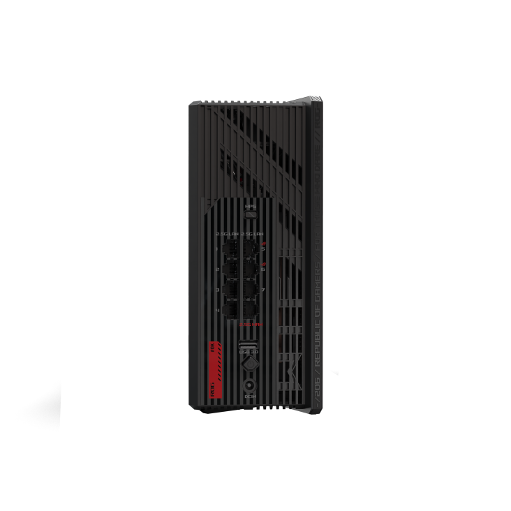 ROG Strix GS-BE12000 rear view, showing IO ports