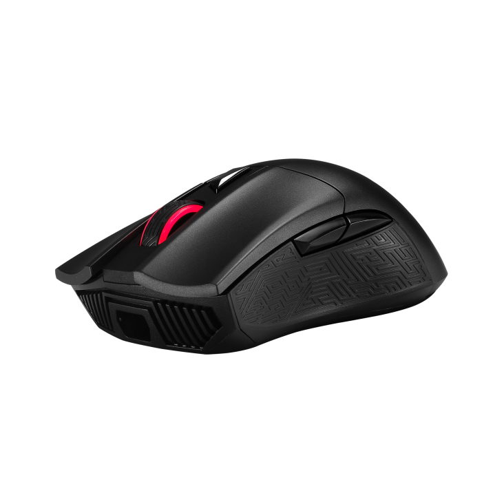 ROG Gladius II Wireless view from the side with buttons