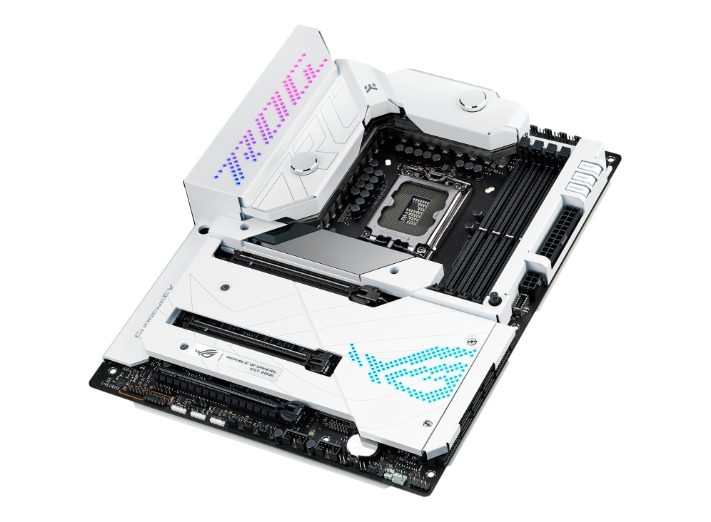 ROG MAXIMUS Z690 FORMULA top and angled view from right