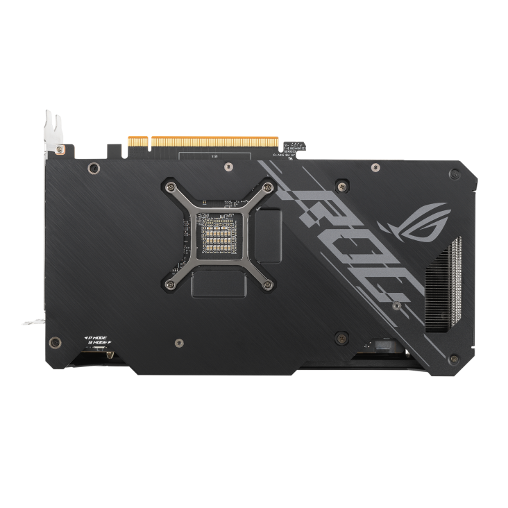 ROG-STRIX-RX6600XT-O8G-GAMING graphics card, rear view