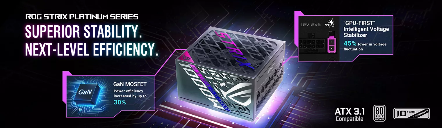 ROG STRIX 850W Platinum Key Visual