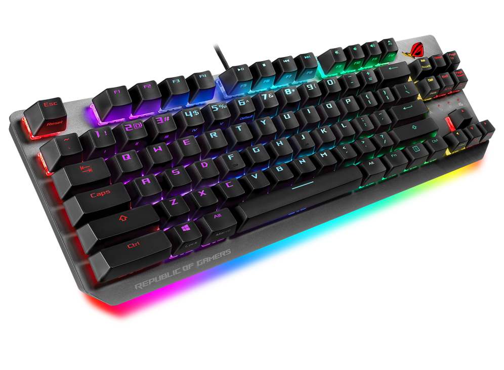 ROG Strix Scope TKL angled view from left