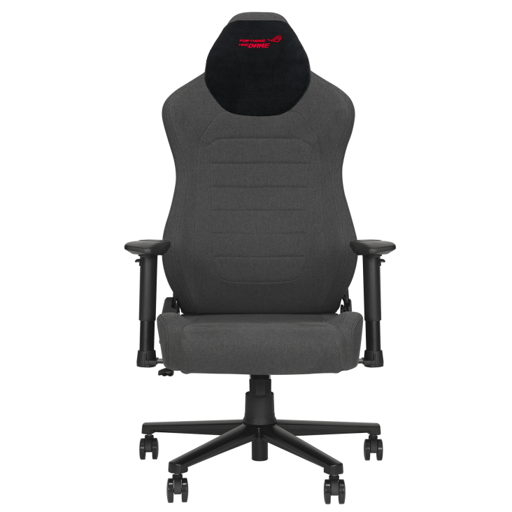 ROG Aethon Fabric Edition – front angled view with headrest