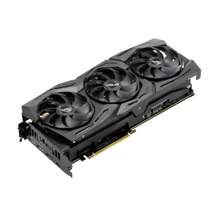 ROG-STRIX-RTX2070S-O8G-GAMING graphics card, front angled view