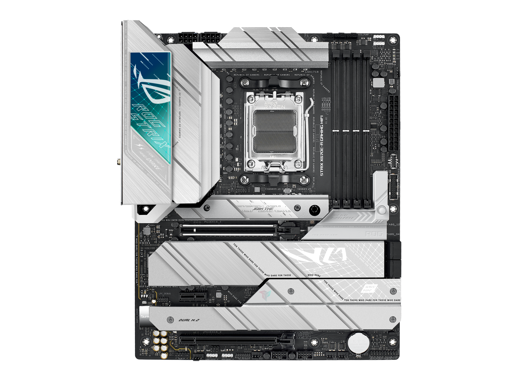 ASUS ROG STRIX X670E-A GAMING WIFI ATX Motherboard Ryzen 7000 Socket AM5  LGA1718 4x DDR5 DIMM Slots Max 128GB PCIe 5.0