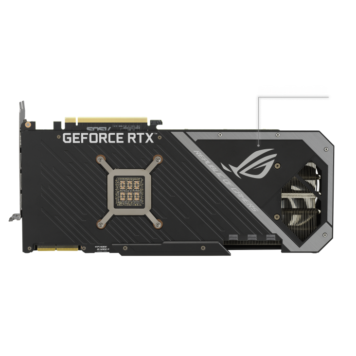 ROG-STRIX-RTX3090-24G-GAMING graphics card, rear view