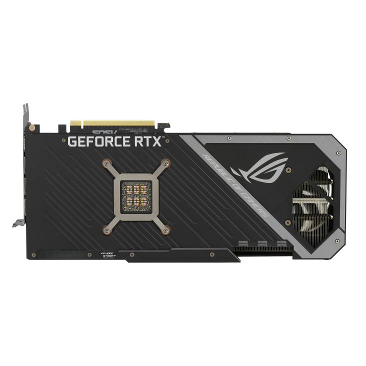 ROG-STRIX-RTX3080-O10G-GAMING graphics card, rear view