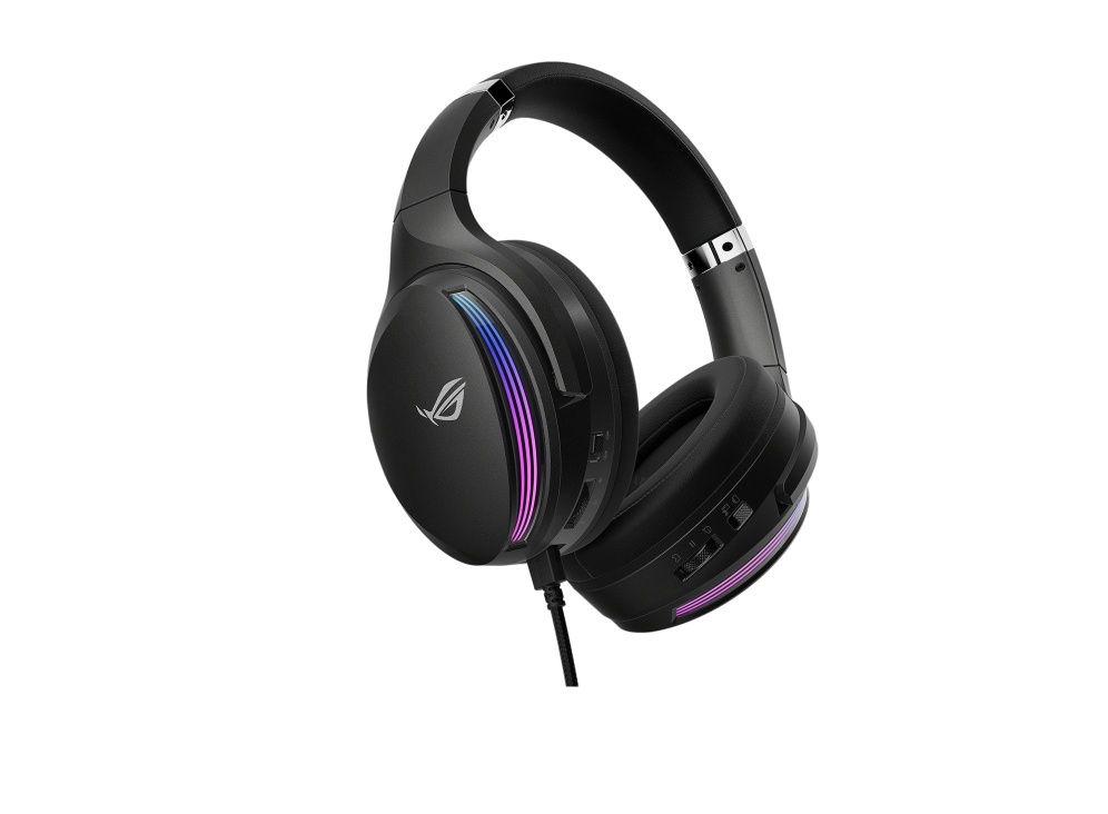 ROG Fusion II 500 highlights the RGB lighting on the ear cups