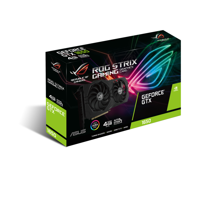 ROG-STRIX-GTX1650-4GD6-GAMING graphics card packaging