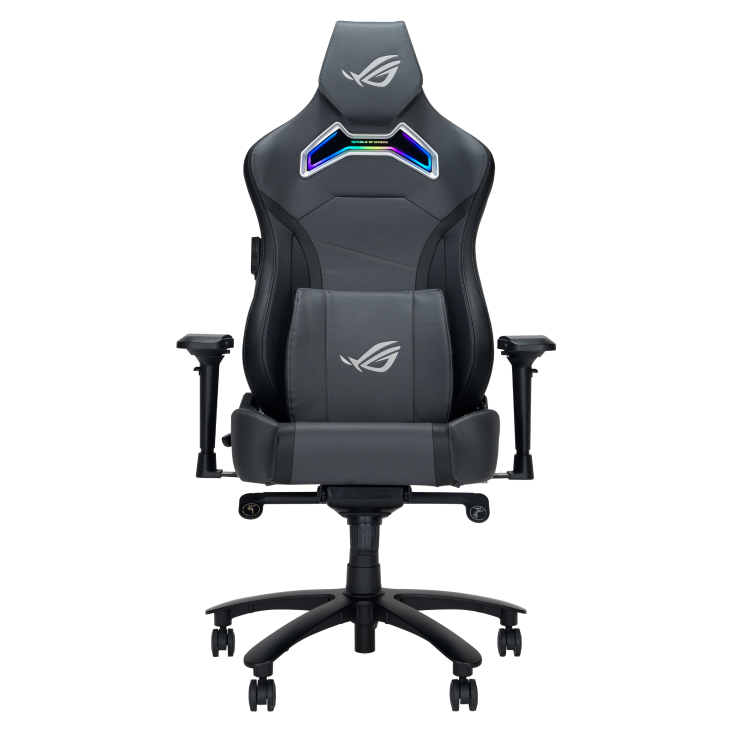 ROG Chariot X Gaming Chair_ front view in Grey
