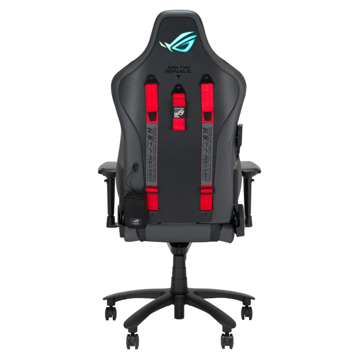 ROG Chariot X Gaming Chair_ back view in Grey