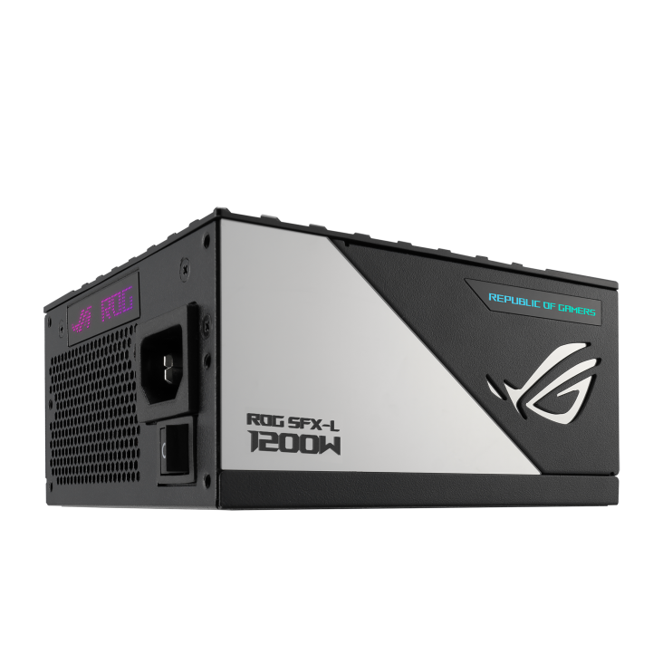 Rear-side angle of ROG Loki SFX-L 1200W Titanium