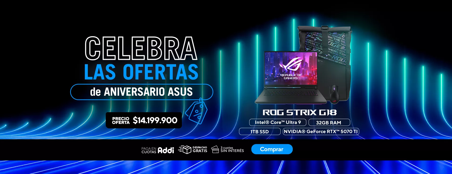 Aniversario ASUS ROG STRIX G18 colombia