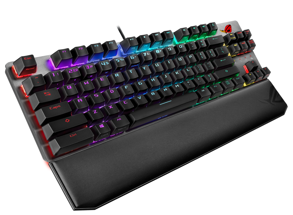 ROG Strix Scope TKL Deluxe angled view from left
