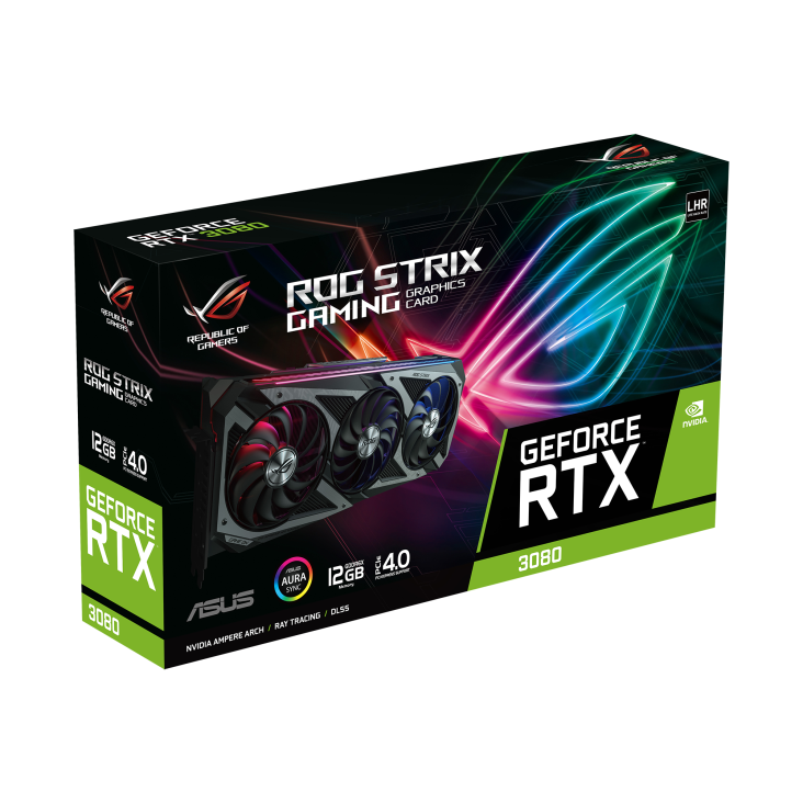 ROG Strix GeForce RTX™ 3080 graphics card packaging