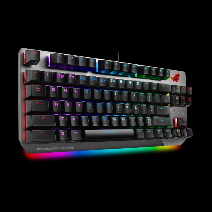 ROG Strix Scope TKL angled view from left
