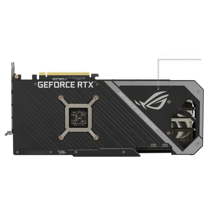 ROG-STRIX-RTX3070-O8G-GAMING graphics card, rear view