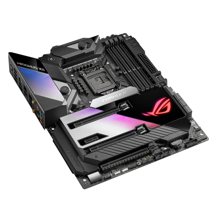 ROG MAXIMUS XII FORMULA top and angled view from left