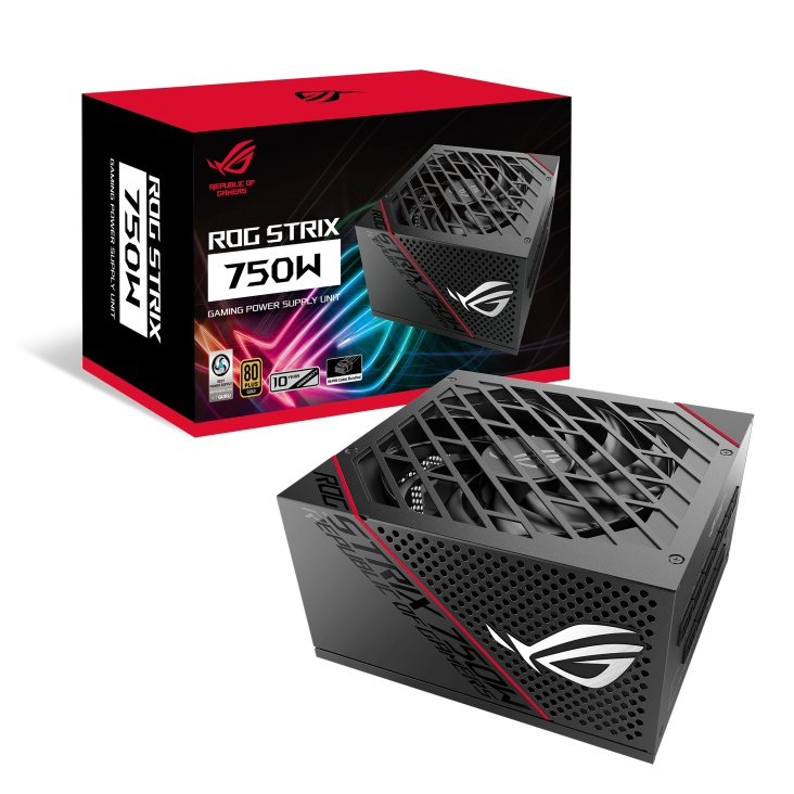 ROG Strix 750W Gold and its colorbox