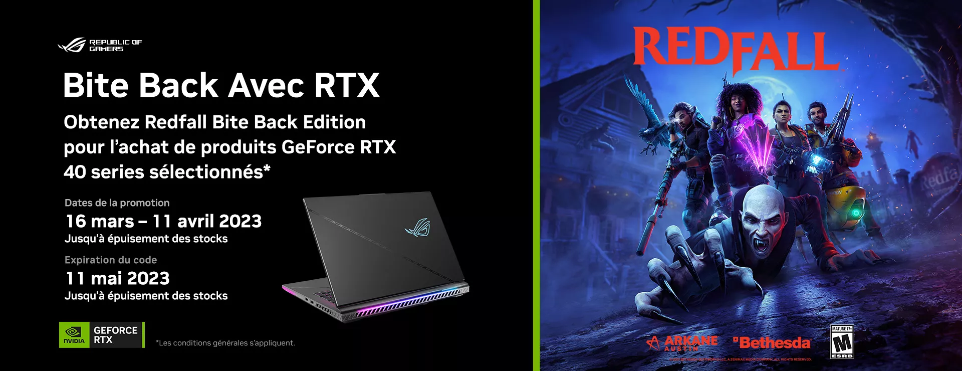 1 PC acheté contenant une GPU Nvidia 4080/4090 = Le jeu Redfall offert !