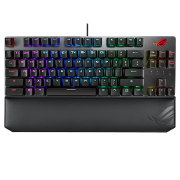  ASUS ROG Strix Scope RX TKL Wireless Deluxe - 80% Gaming  Keyboard, Tri-Mode Connectivity (2.4GHz RF, Bluetooth, Wired), ROG RX Red  Optical Mechanical Switches, PBT Keycaps, RGB, Wrist Rest, Black 