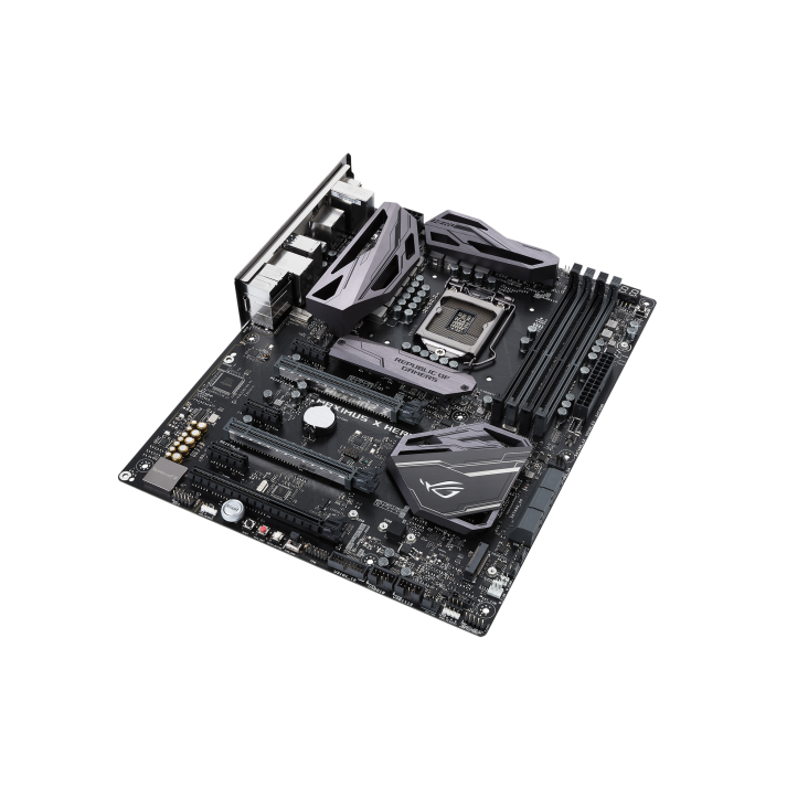 ROG MAXIMUS X HERO top and angled view from right