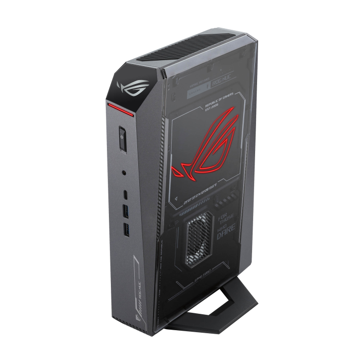 12_ROG NUC 2025, stand front right with power on