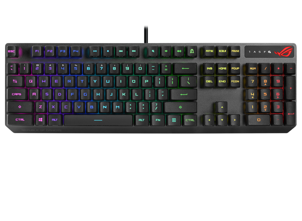 ROG Strix Scope RX keyboard with ROG PBT Doubleshot Keycaps, US layout