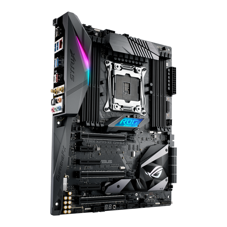 ROG STRIX X299-XE GAMING angled view from left