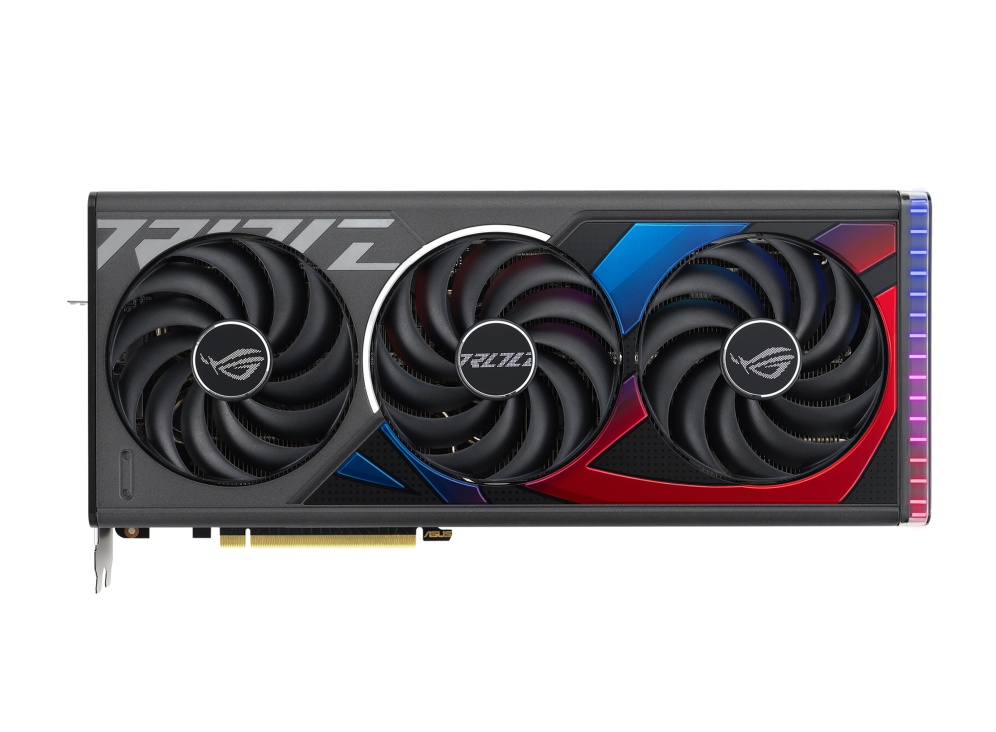 ROG Strix GeForce RTX 4070TI graphics card, front side