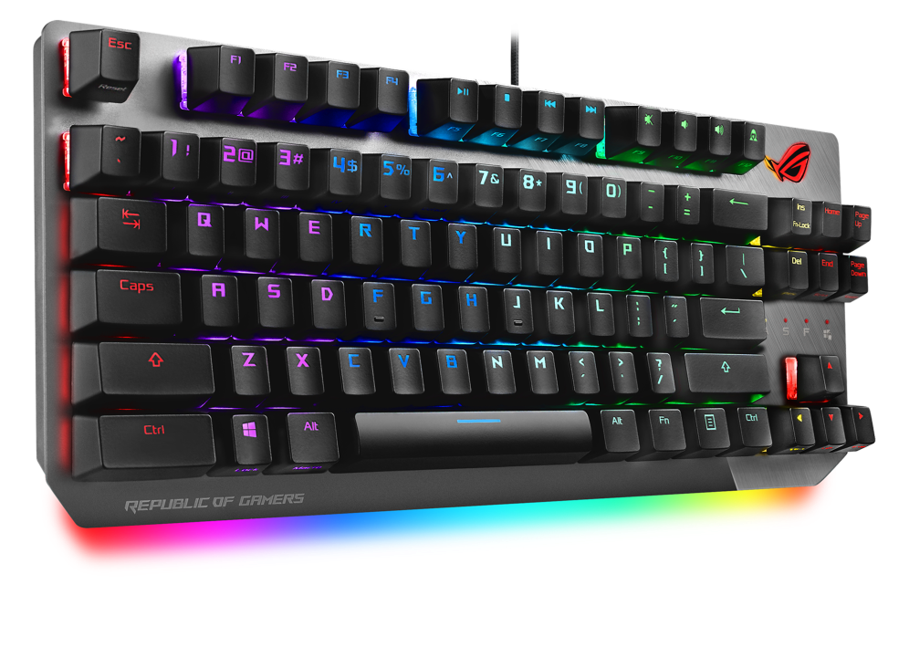 ROG Strix Scope NX TKL angled view from left