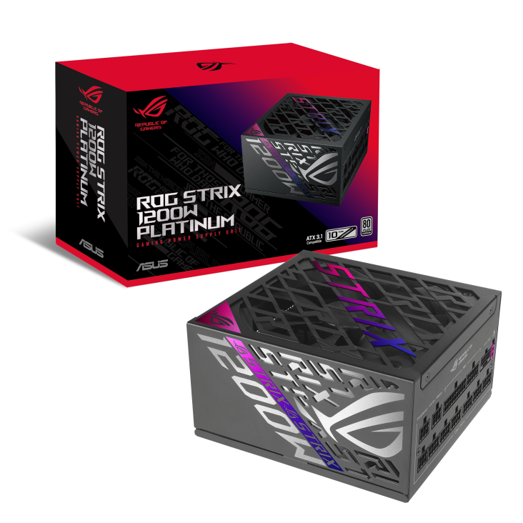 ROG Strix 1200W Platinum and its colorbox