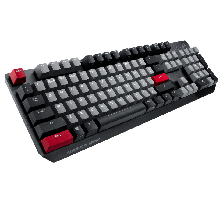 ROG Strix Scope PBT angled view from left