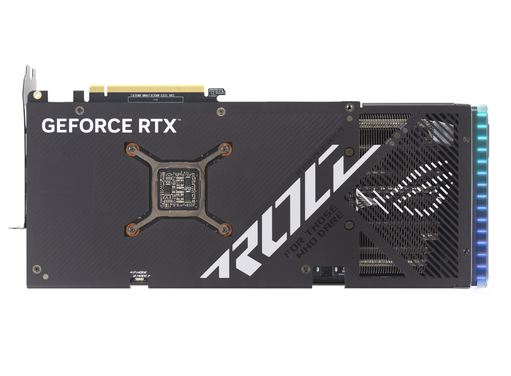 ROG Strix GeForce RTX 4070 graphics card rear view 2