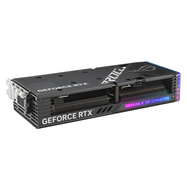 ROG STRIX GeForce RTX 4060 Ti 16GB OC Edition rear-angled view