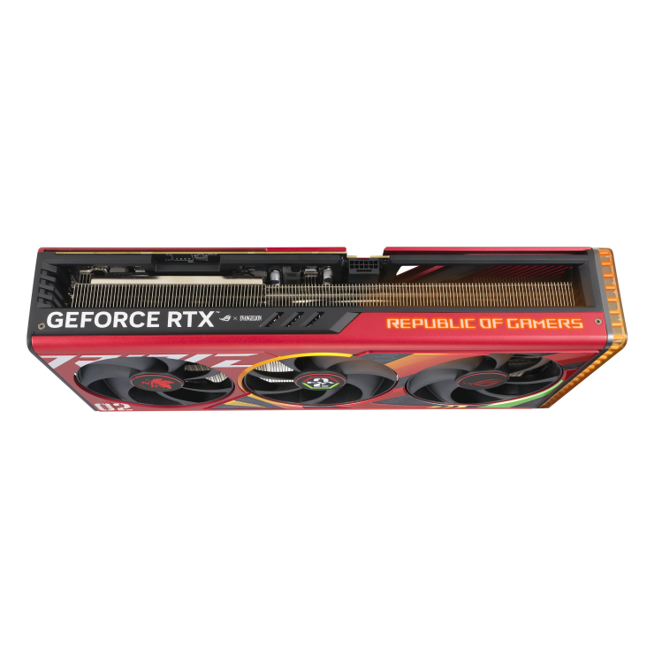 ROG Strix GeForce RTX 4090 EVA-02 graphics card top view