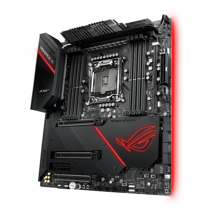 ROG RAMPAGE VI EXTREME OMEGA angled view from right