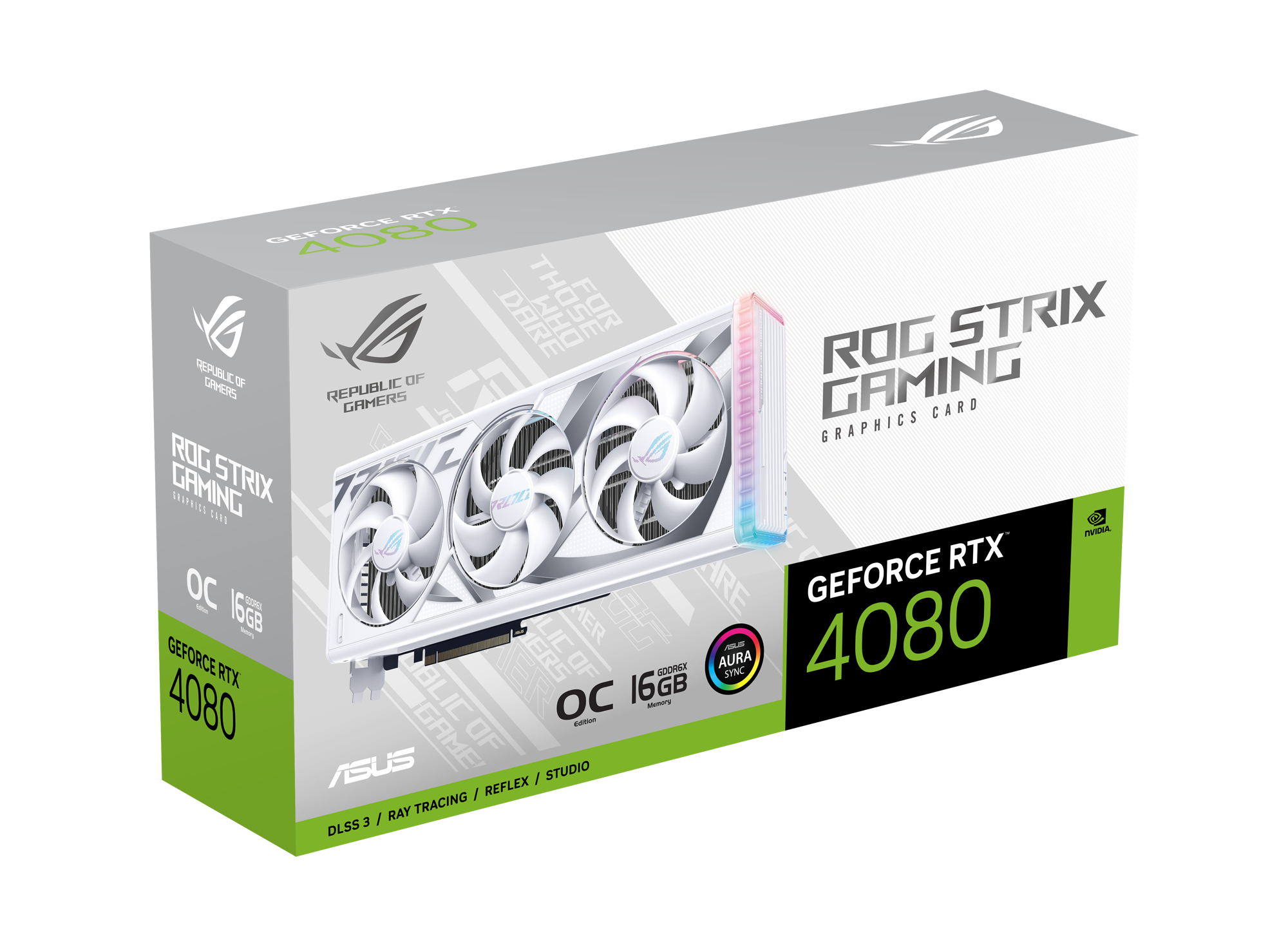 ASUS 90YV0IC3-M0NA00  ASUS ROG -STRIX-RTX4080-O16G-WHITE NVIDIA GeForce RTX  4080 16 GB GDDR6X