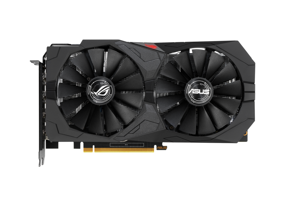 ROG-STRIX-GTX1650-A4G-GAMING graphics card, front view