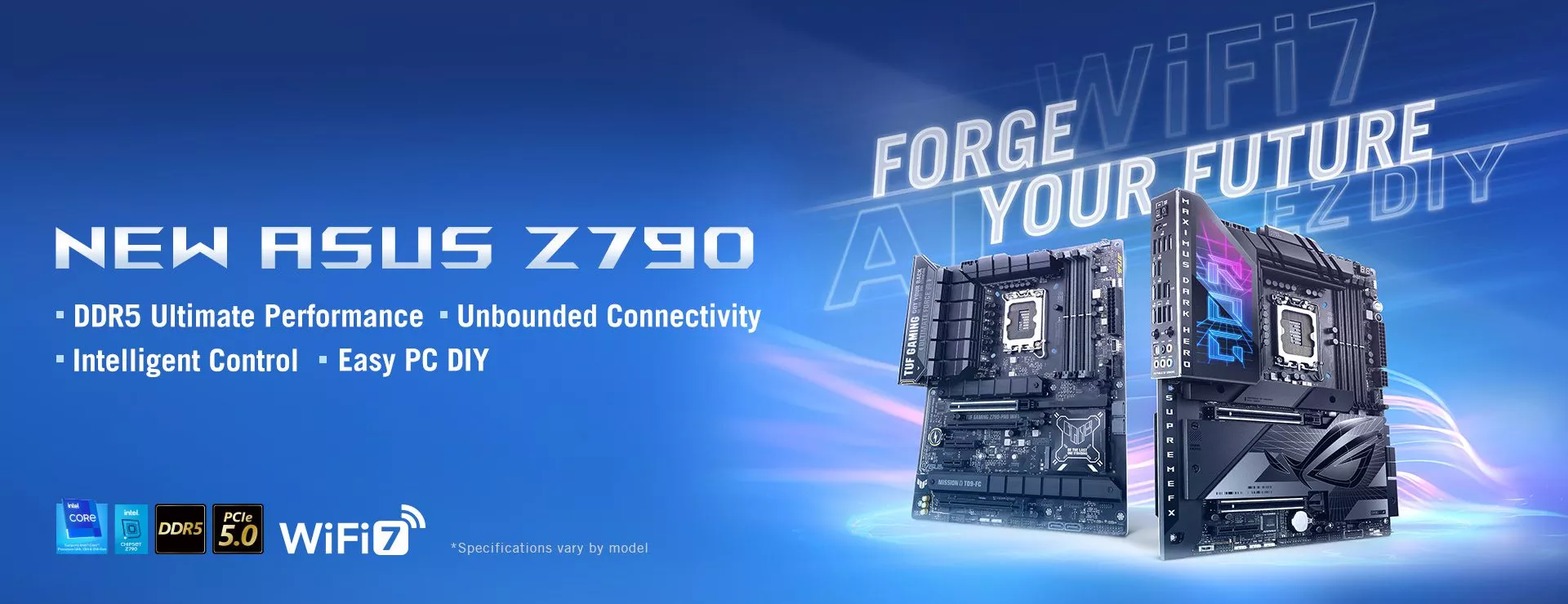 New ASUS Z790 WiFi 7  Image of 2 Motherboards
