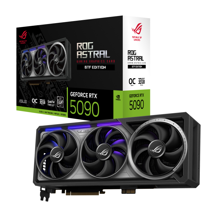 ROG-ASTRAL-RTX5090-O32G-BTF-GAMING box with card